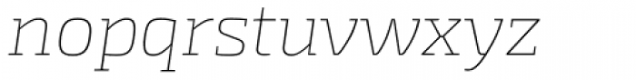 Exo Slab Pro Thin Italic Font LOWERCASE