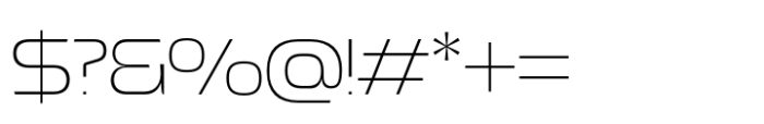 Exofant Thin Font OTHER CHARS