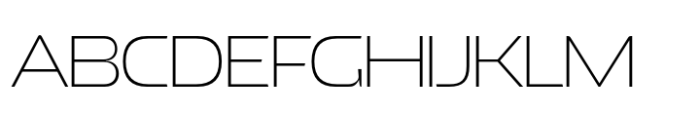 Exofant Thin Font UPPERCASE