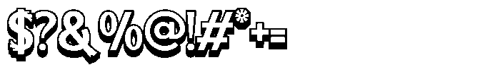Exomatic Medium 3 D Extrude Font OTHER CHARS