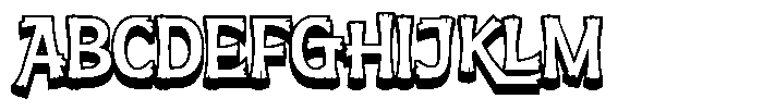 Exomatic Medium 3 D Extrude Font UPPERCASE