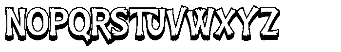 Exomatic Medium 3 D Extrude Font UPPERCASE