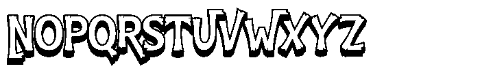 Exomatic Medium 3 D Extrude Font LOWERCASE