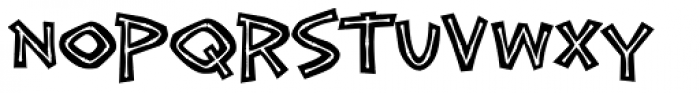 Exotic Island BTN Bamboo Inline Font LOWERCASE