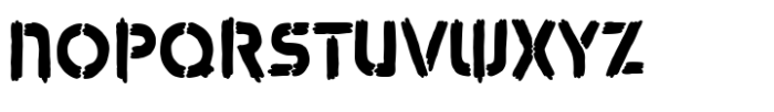 Exotic Stencil Army Font UPPERCASE
