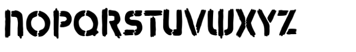 Exotic Stencil Army Font LOWERCASE