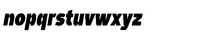 Expandable Black Cnd Close Italic Font LOWERCASE