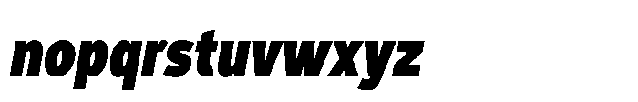 Expandable Black Cnd Close NC Italic Font LOWERCASE