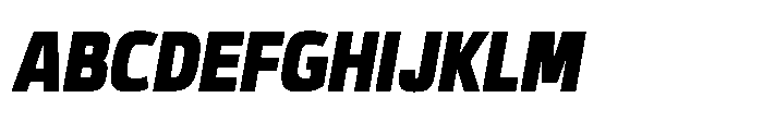 Expandable Black Cnd Open Italic Font UPPERCASE