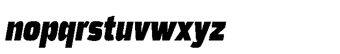 Expandable Black Cnd Open Italic Font LOWERCASE