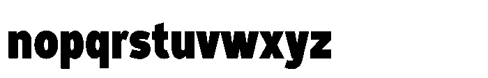 Expandable Black Condensed Close NC Font LOWERCASE