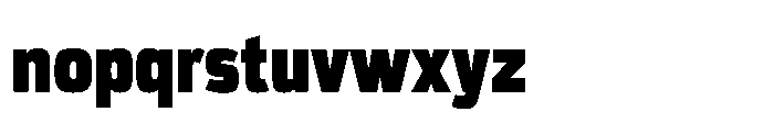 Expandable Black Condensed Open NC Font LOWERCASE