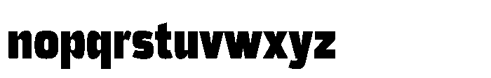 Expandable Black Condensed Open Font LOWERCASE