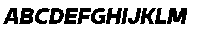 Expandable Black Medium Close Italic Font UPPERCASE