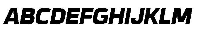 Expandable Black Medium Open NC Italic Font UPPERCASE