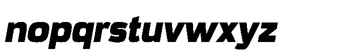 Expandable Black Medium Open NC Italic Font LOWERCASE