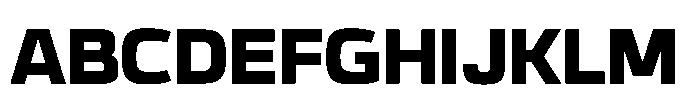Expandable Black Medium Open Font UPPERCASE