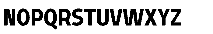 Expandable Bold Condensed Close NC Font UPPERCASE