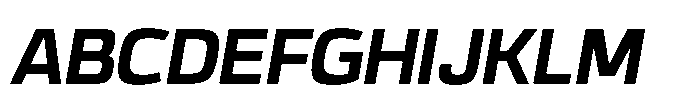 Expandable Bold Medium Open NC Italic Font UPPERCASE