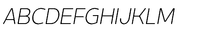Expandable Book Medium Close NC Italic Font UPPERCASE