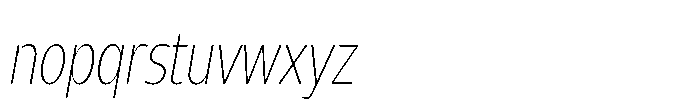 Expandable Light Cnd Close Italic Font LOWERCASE
