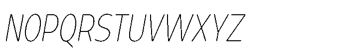 Expandable Light Cnd Close NC Italic Font UPPERCASE