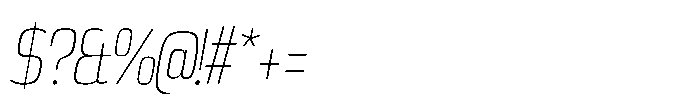 Expandable Light Cnd Open Italic Font OTHER CHARS
