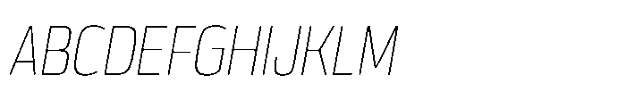 Expandable Light Cnd Open NC Italic Font UPPERCASE