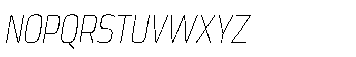Expandable Light Cnd Open NC Italic Font UPPERCASE