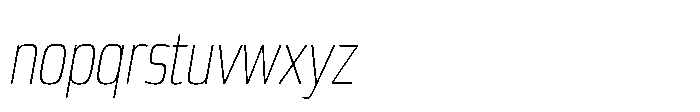 Expandable Light Cnd Open NC Italic Font LOWERCASE
