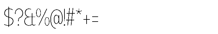 Expandable Light Condensed Close NC Font OTHER CHARS