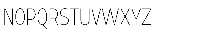 Expandable Light Condensed Close NC Font UPPERCASE