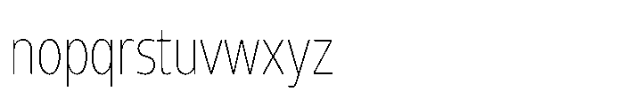 Expandable Light Condensed Close NC Font LOWERCASE