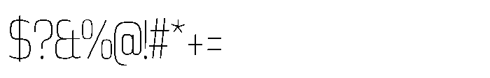 Expandable Light Condensed Open NC Font OTHER CHARS