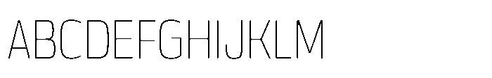 Expandable Light Condensed Open NC Font UPPERCASE