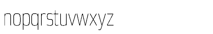 Expandable Light Condensed Open NC Font LOWERCASE