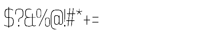Expandable Light Condensed Open Font OTHER CHARS