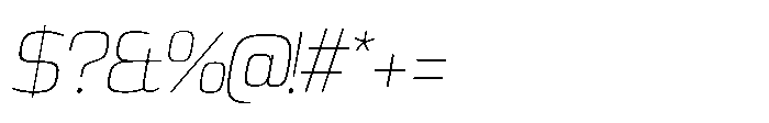 Expandable Light Medium Open Italic Font OTHER CHARS