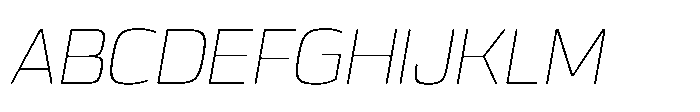 Expandable Light Medium Open Italic Font UPPERCASE