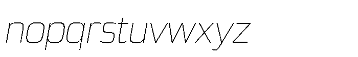 Expandable Light Medium Open Italic Font LOWERCASE