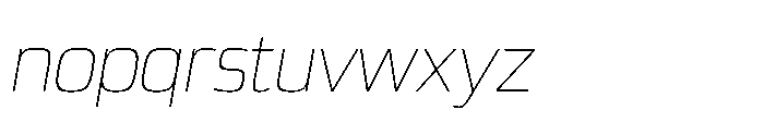 Expandable Light Medium Open NC Italic Font LOWERCASE