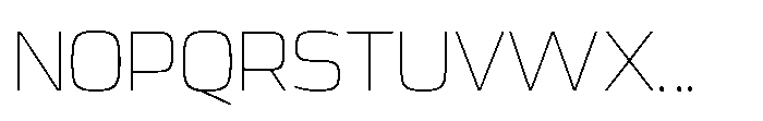 Expandable Light Medium Open NC Font UPPERCASE