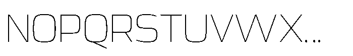 Expandable Light Medium Open Font UPPERCASE