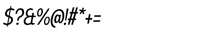 Expandable Regular Cnd Close NC Italic Font OTHER CHARS