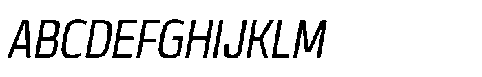 Expandable Regular Cnd Open Italic Font UPPERCASE