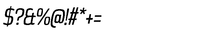 Expandable Regular Cnd Open NC Italic Font OTHER CHARS