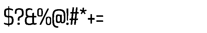 Expandable Regular Condensed Open NC Font OTHER CHARS
