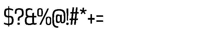 Expandable Regular Condensed Open Font OTHER CHARS
