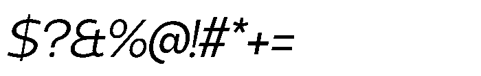 Expandable Regular Medium Close Italic Font OTHER CHARS
