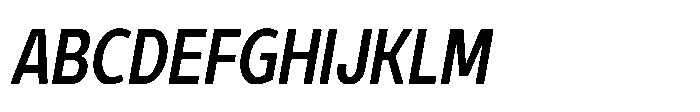 Expandable Semi Bold Cnd Close Italic Font UPPERCASE